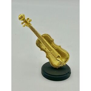 Beautiful Small Cast Metal Figurine VIOLIN lifelike Gift Music Instrument Model